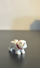White Lego English Bulldog with Red Collar - Perfect Condition