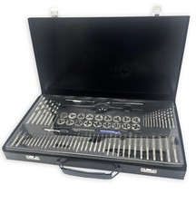 Tap and Die Set 76pc Metric Threading Kit Coarse Fine HSS Drill Bits Metal Case