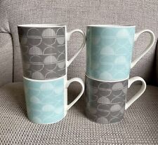 Sainsburys Sainsbury Home Circle Mug Set Of Four Blue And Charcoal