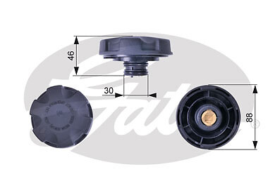 Gates rc241 cap coolant - rc241, tank