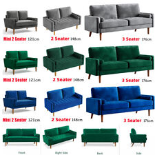 3 Seater Velvet Sofa with 2