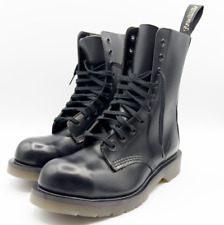 Tredair Black Leather Punk Boots UK 5 – Made in England, New Without Box