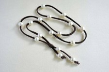 Pearl Leather Necklace Pearls