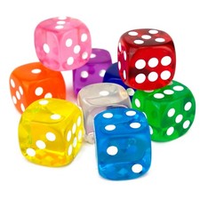 16mm Spot Dice GEM (Select Colour) - Premium High Quality D6 Gloss