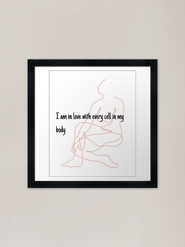 Body positivity framed art - body,