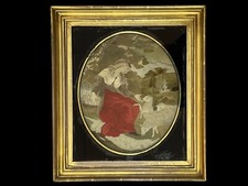 Georgian Woolwork On Silk