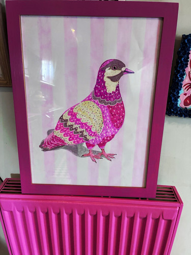 Hand drawn framed - framed, vertical