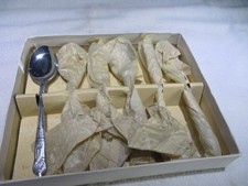 Vintage Chrome Plate Apostle Tea Spoons x 6 - Boxed