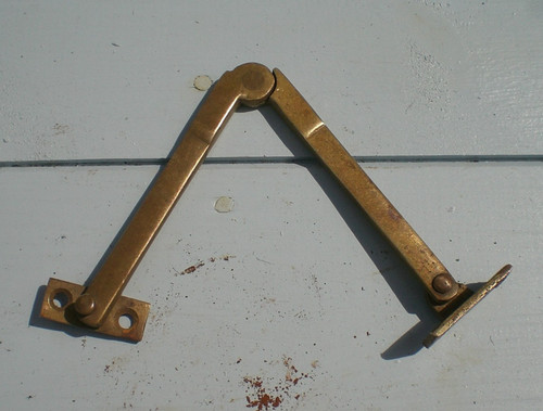 Vintage brass stay hinge old - vintage,