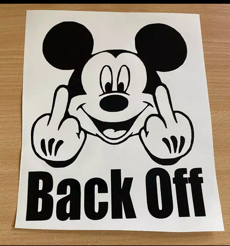 Mickey mouse back off car - off,