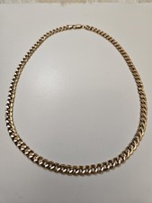 9ct Gold Italian Curb Chain 12.5 Grams. 6mm Wide.. 18.7" Long.