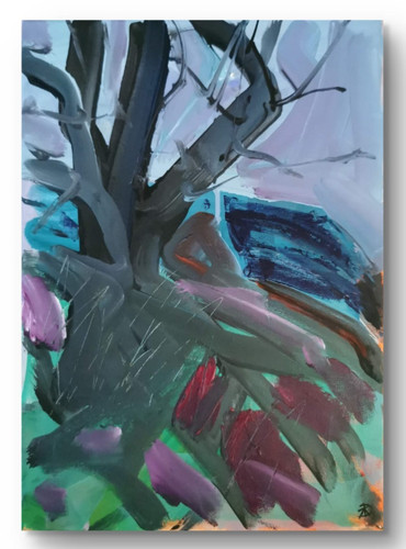Original acrylic painting x - 12,