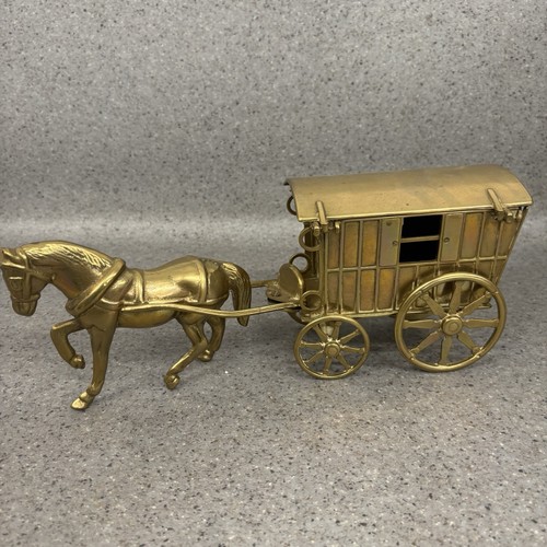 Vintage brass horse - brass,
