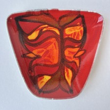 Poole Pottery Delphis 81 Trapezium Dish Vintage Mid-Century, Signed