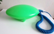 Vintage IKEA "LÖV" Design By K&M Hagberg Wall Table Lamp Green & Blue UFO Light 