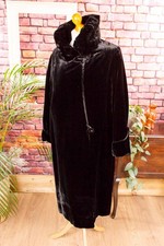 Vintage Original 1920S Coat Black Velvet Silk Velvet Elegant Evening Wear S M