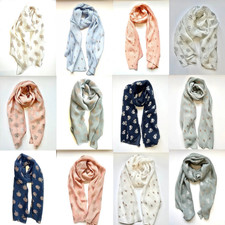 Pack of 5 Ladies Scarves – Assorted Large Scarf, Shawl & Head Wraps