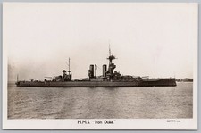 HMS IRON DUKE Royal Navy Dreadnought Battleship RP Postcard by Gieves