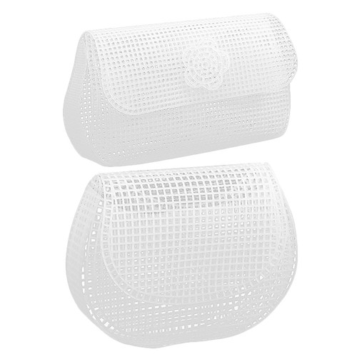 White plastic canvas mesh - white,