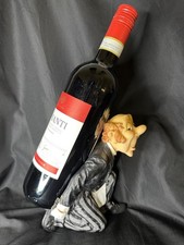 Vintage James The Butler Bottle Holder Stand Chef French Waiter Wine Connoisseur