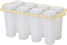 KitchenCraft Ice Lolly Maker with 8Moulds Lollipop Sticks,BPA Free Plastic,White