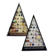 Rock & Mineral Collection 36pcs Geology Gem Kit in a Display Case For Kids