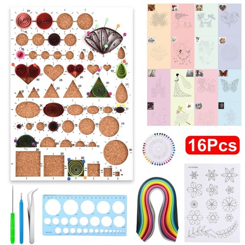 16pcs paper quilling - paper, kit