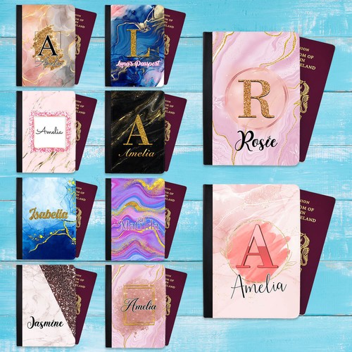 Marble glitter passport - glitter,