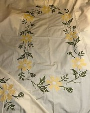 Vintage Embroidered Tablecloth