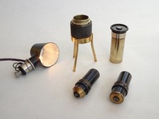 Vintage measuring field microscope ( mm & inch) in original fitted box C 1930