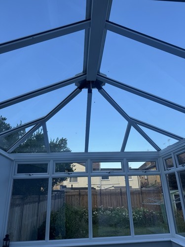 White upvc glass conservatory - white,