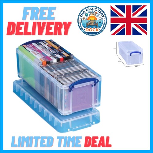 Clear plastic storage box - storage, 6.5