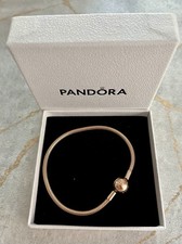 Pandora Moments Snake Chain Bracelet 14k Rose Gold Plating , RRP £99