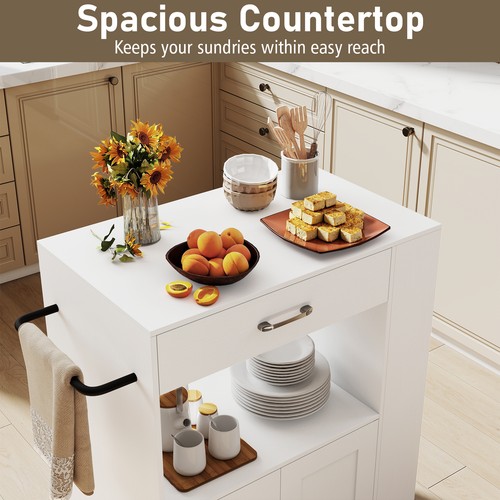 Wheeled kitchen island - kitchen, on