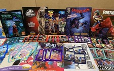Job Lot 12 Albums 51 Packs Panini Stickers Disney Jurassic Harry Potter Mega Lot