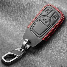 Leather Key Fob Cover Case For
