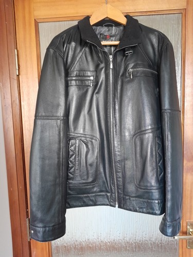 Gents leather jacket - ,, black