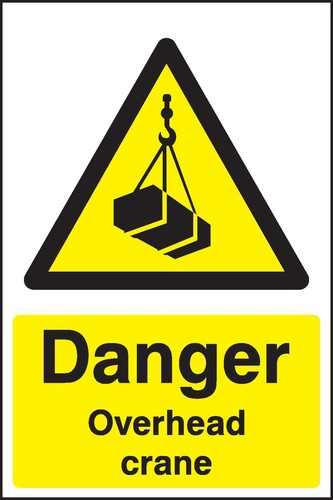 Danger overhead crane - danger,