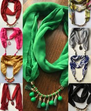 Ladies Scarf with Jewellery