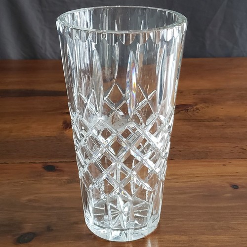 Cut glass vase - vase, 10.25”h