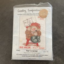 Country Companions sign Language counted Cross Stitch Kit 5x7” K943