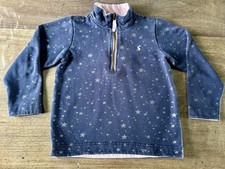 Girls Joules Age 7-8 Years Navy Stars Pullover Jumper