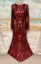 Evening Dress 18 Red Sequin