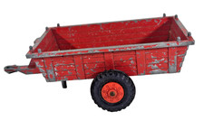 Vintage Triang Pressed Steel Red Color Farm Wagon Trailer 1:16 Scale Unboxed.