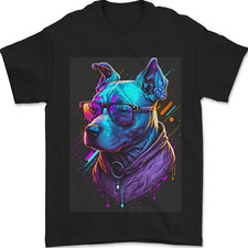 A Cool Staffy Staffordshire Bull Terrier Dog Mens T-Shirt 100% Cotton