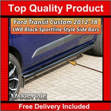 FITS FORD TRANSIT CUSTOM BLACK