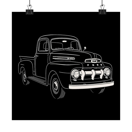 1952 ford pickup - ford, poster
