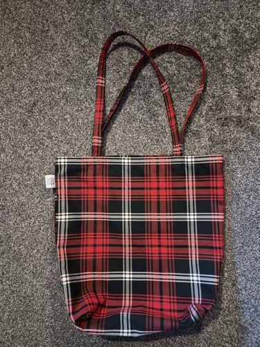 Handmade tartan tote - tote, made