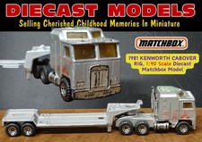 OLD AMERICAN KENWORTH TRUCK & TRAILER RIG 1981 MATCHBOX 1:90 SCALE DIECAST MODEL