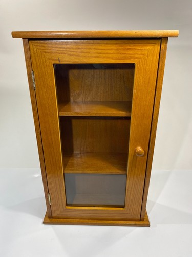 Solid oak wall cabinet glass - solid,